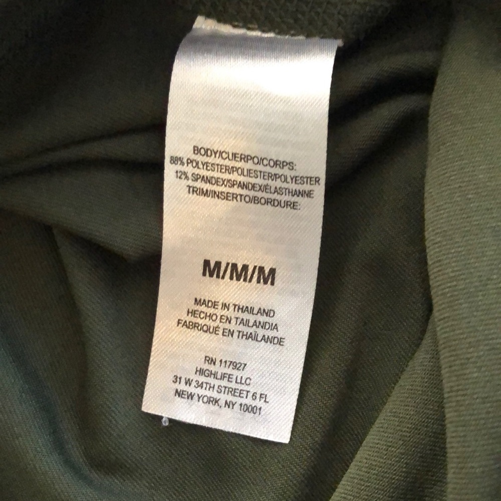 Reebok Olive Forest Green Full Length Legging M - Picture 4 of 6